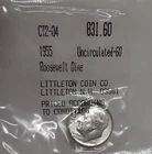 1955 Roosevelt Dime - UNC Condition in Littleton Packaging