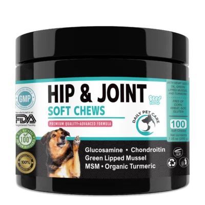 DAILY PET CARE Joint Supplements for Dogs - Pain Relief for Stiff & Older Dogs,Mobility Support