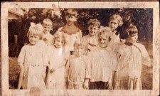 VTG Cabinet Card Photo Cute Adorable Children Boys Girls Hair Bows