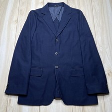 Blazer uomo Aspesi mezza foderata Hopsack cotone testurizzato taglia large blu navy