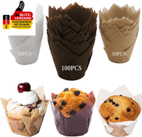 Luzoon MuffinföRmchen Papier, 200 StüCk Cupcake Backbecher Muffinform Papier Muf