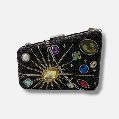 Staud Women's Black Embellished Lift-Clasp Chain Strap Carmella Clutch Bag