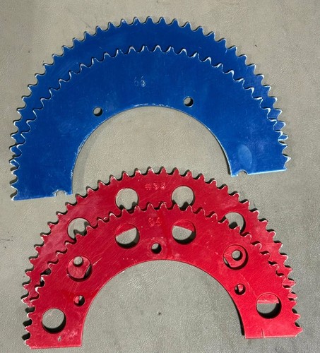 VINTAGE KARTING Gear Sprocket Set lot 2 GEARS 64 & 66 35 Chain LIKE NEW..