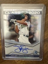 TYLER SODERSTROM AUTOGRAPHED 2020 TOPPS BOWMAN CHROME CLASS OF 2020 55/250