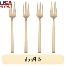 4 Pack Stainless Steel Salad Forks River Gold Ergonomic Design Durable Tableware