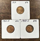1950 P, D & S Lincoln Wheat Cent Penny BU