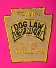 Penna Dog Law Enforcement Dept Of Agriculture Patch