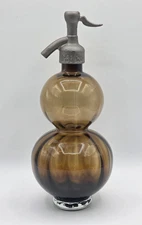 G68 Reconquista Glass Seltzer Double Bubble Faux Soda Bottle FLAWS