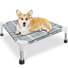 Elevated Raised Outdoor Dog Bed - Cooling Lifted S:20'' x 20'' x 6'', grey