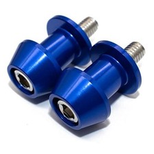 Universal M8 Motorcycles Swingarm Spools Sliders Stand,8mm CNC Aluminium BLUE