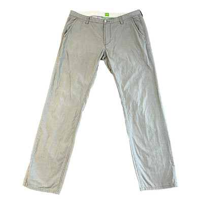 Mens Hugo Boss Slim Fit Chino Trousers W34 L30 Light Grey 100% Cotton