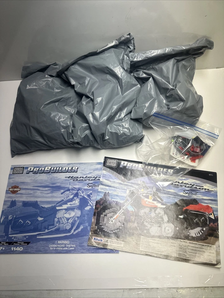 Motocicleta de colección Mega Bloks Harley Davidson Probuilder Softail 9771 Foto 4 de 4