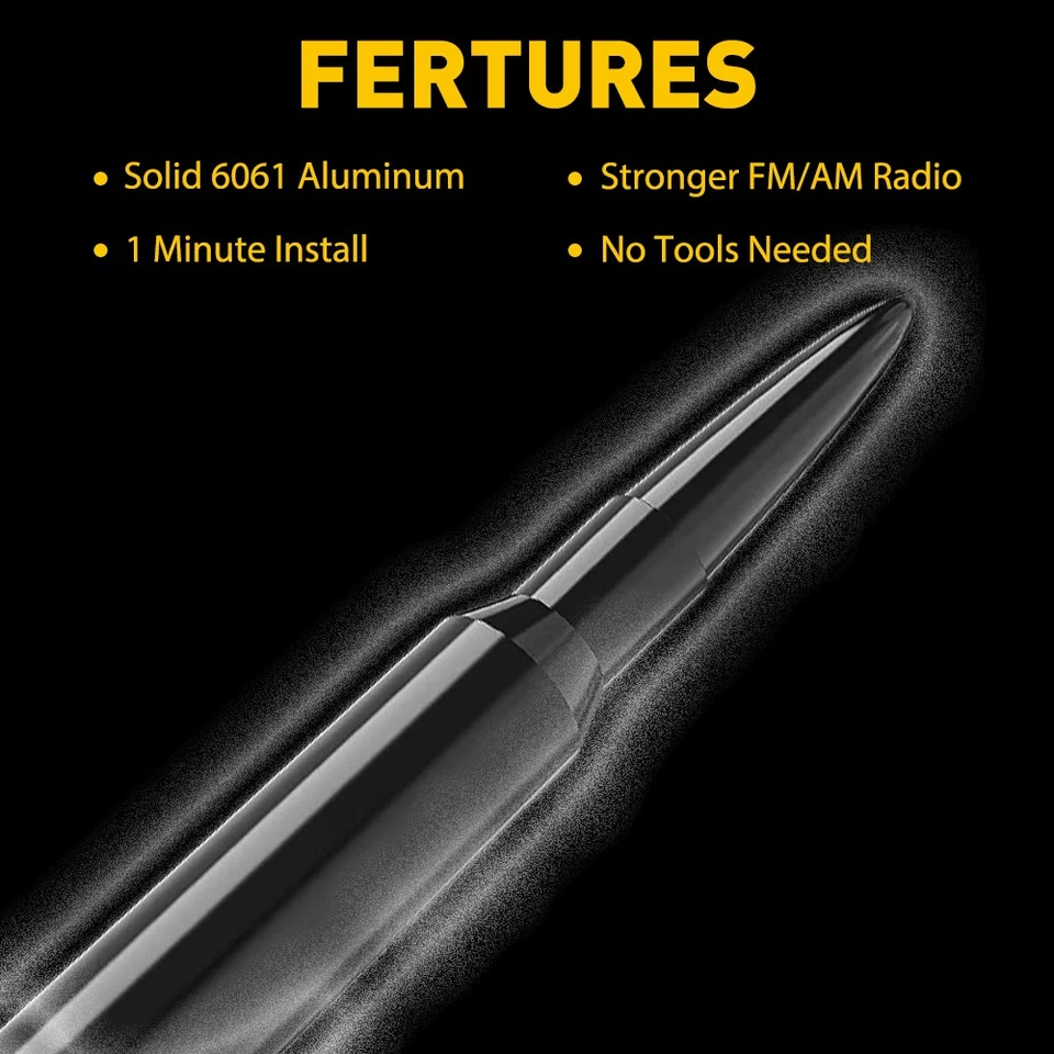 Mastro de antena estilo Bullet Cal ajuste ajuste Jeep Wrangler JK/JL novo 2007-2021 EUA - Imagem 2 de 4