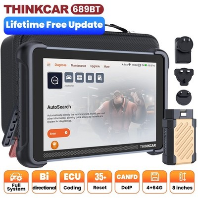 ThinkScan 689BT profi KFZ OBD2 Diagnosegerät 35 Reset ALLE Systeme CAN-FD New DE