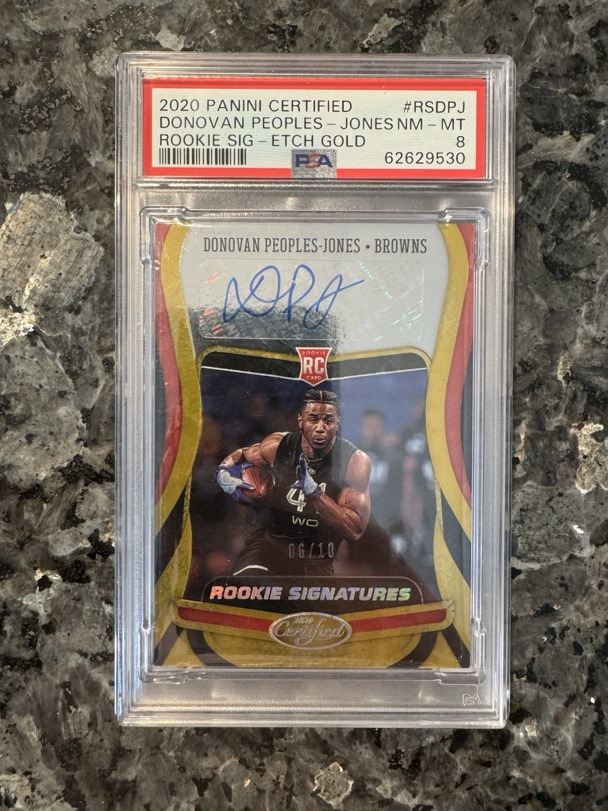 Donovan Peoples-Jones Panini Certified Rookie Signatures #RSDPJ Etch Gold