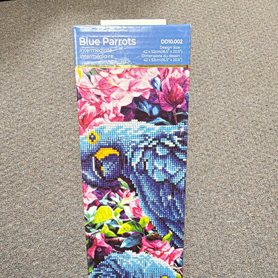 Diamond Dotz All Inclusive Blue Parrots Diamond Painting Kit Bookmark DD10.002