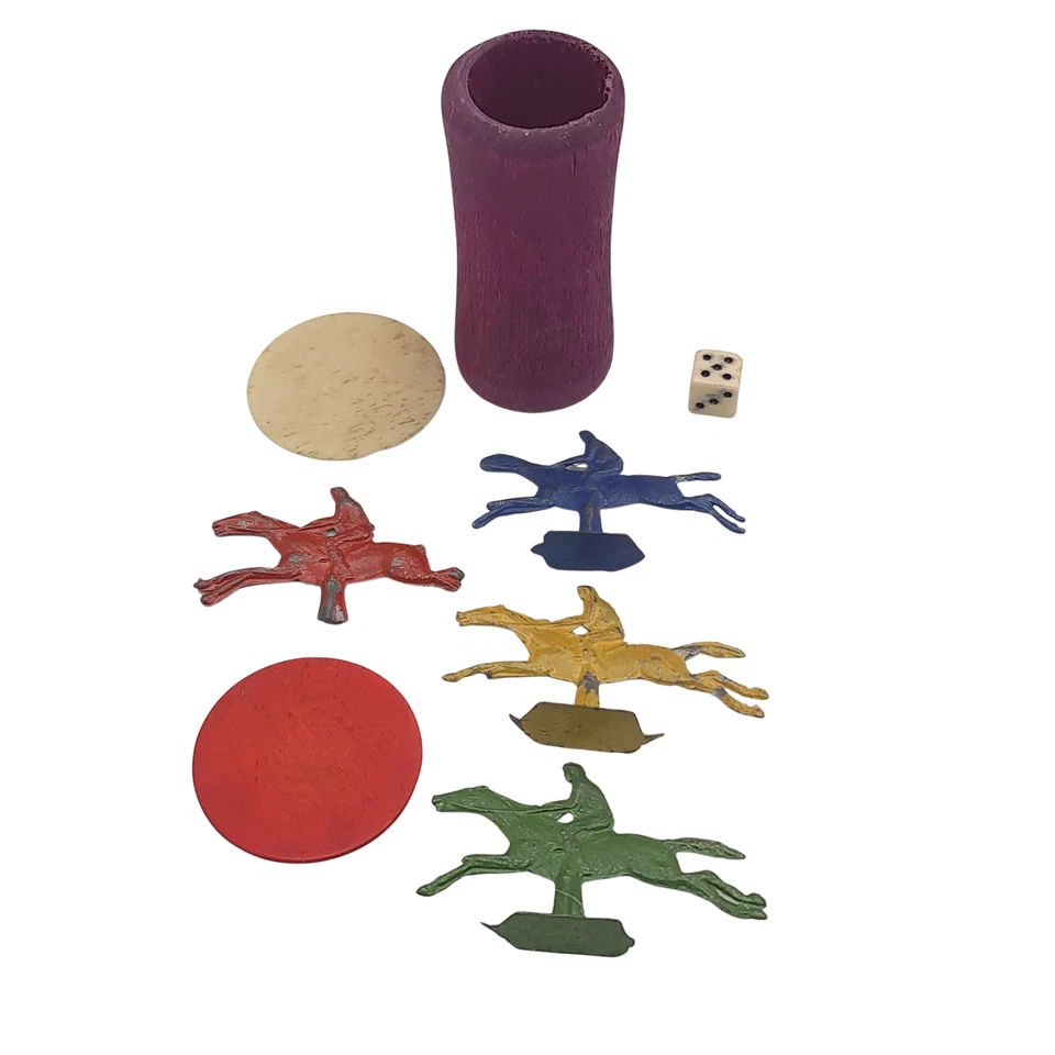 Vintage Horse Racing Board Game The Popular Race Game 1930s Cardboard Set - Image 3 of 4