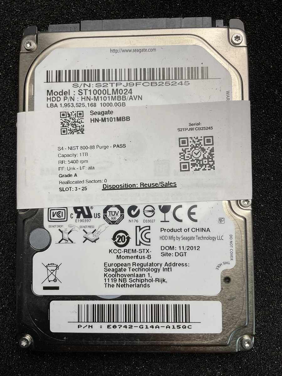 1 TB Internal 5400 RPM Rotation Speed Hard Disk Drives for sale | eBay