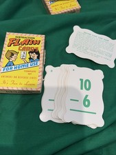 Vintage Partial Set Subtraction Flash Cards Warren Paper Products Made In USA