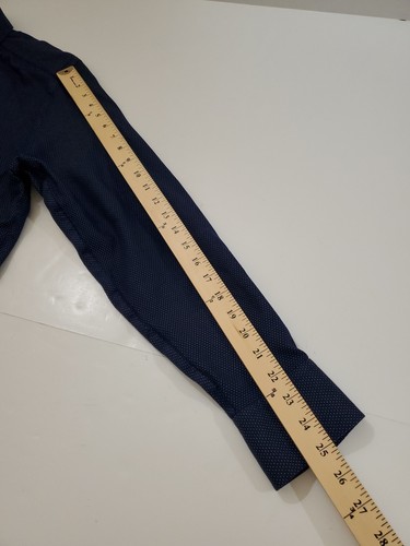 Camicia UNTUCKit Milo WF taglia media blu scuro a pois manica lunga con bottoni - Foto 10 di 12