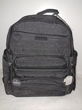 Eddie Bauer Lost Lake Quilted BackPack Diaper Bag Dark Gray New