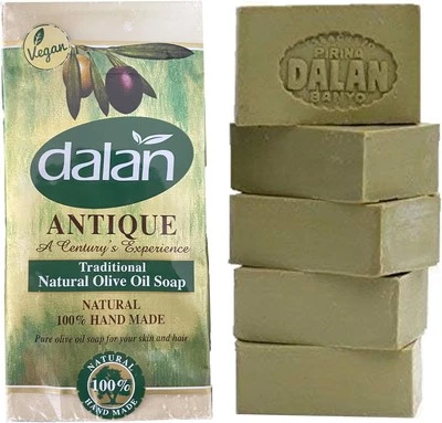 WORLD HOME LIVING 5 x 180g Bar Natural 100% Pure Olive Oil Soap Dalan Turkish Bath Handmade Turke