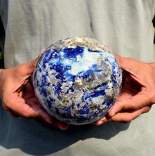 Afghanite Sphere With Pyrite: UV Reactive Afghanite, Crown Chakra