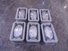 WMF English Rose Large Napkin Rings for 6 People Silver Plated Excellent!