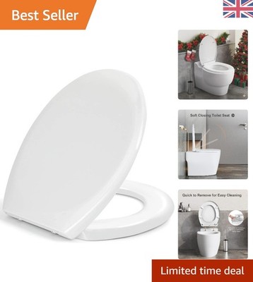 Leise schließender weißer WC-Sitz - robustes Soft Close Design mit Schnellverschluss