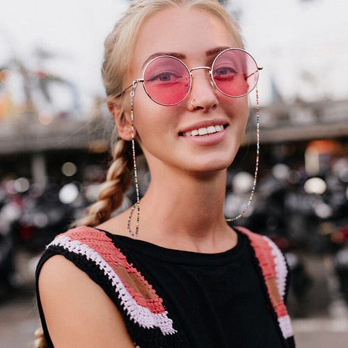 2 Pcs Women Accessories Glasses Lanyard Miss Beaded Eyeglass Chain - Bild 5 von 11