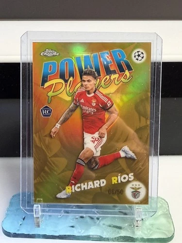 2025-26 Topps Chrome UEFA CC Richard Rios RC Power Players Gold Refractor /50