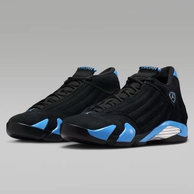 Nike Air Jordan 14 Retro Black University Blue 487471-007 Men Size 16