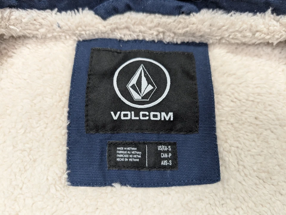 Volcom Jacket Mens S Blue Navy Palm Drive Garage Full Zip Sherpa Lined - Image 3 of 4