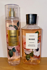 Bath  Body Works ROSE Fine Fragrance Mist  Shower Gel 2 Piece SET Retired