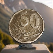 SOUTH AFRICA KM443 2008 50 CENTS  NICE  COIN