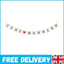 Romantic Just Married Banner with 8 LED Modes - Perfect for Cars and Decorations