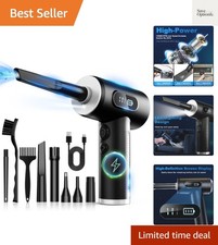 Compressed Air Duster-3 Gear Adjustable 100000RPM Electric Air Duster with LE...