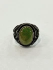 Vintage Sterling Silver Cabochon Jade Ring size 6 1/2