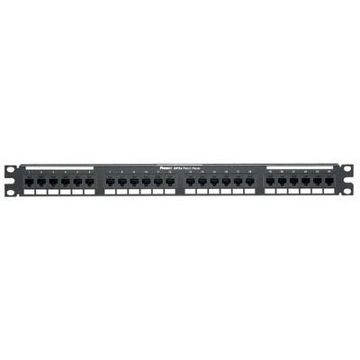 PANDUIT DP245E88TGY Patch Panel,Cat 5e,Rack Mt,24 Port 5ZVX5