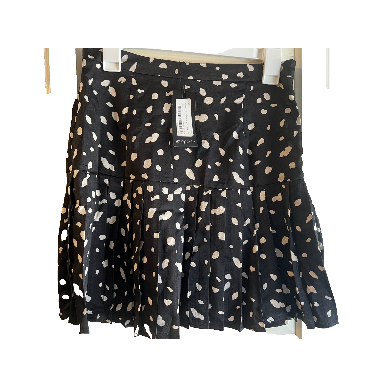 Minigonna Dalmazia Nuova con etichette Nasty Gal prima fila pieghe taglia 6 y2k stile strega gotica