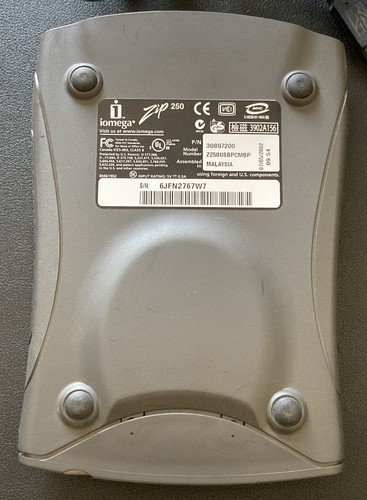 Iomega Zip 250 Z250USBPCMBP 250MB USB Power External Disk Drive - Untested - Picture 2 of 5