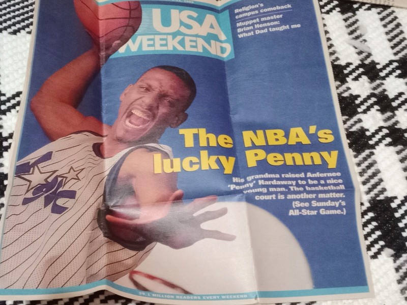 USA Weekend Feb 1994 "The NBA's Lucky Penny" NBA Basketball, Franco & Trent
