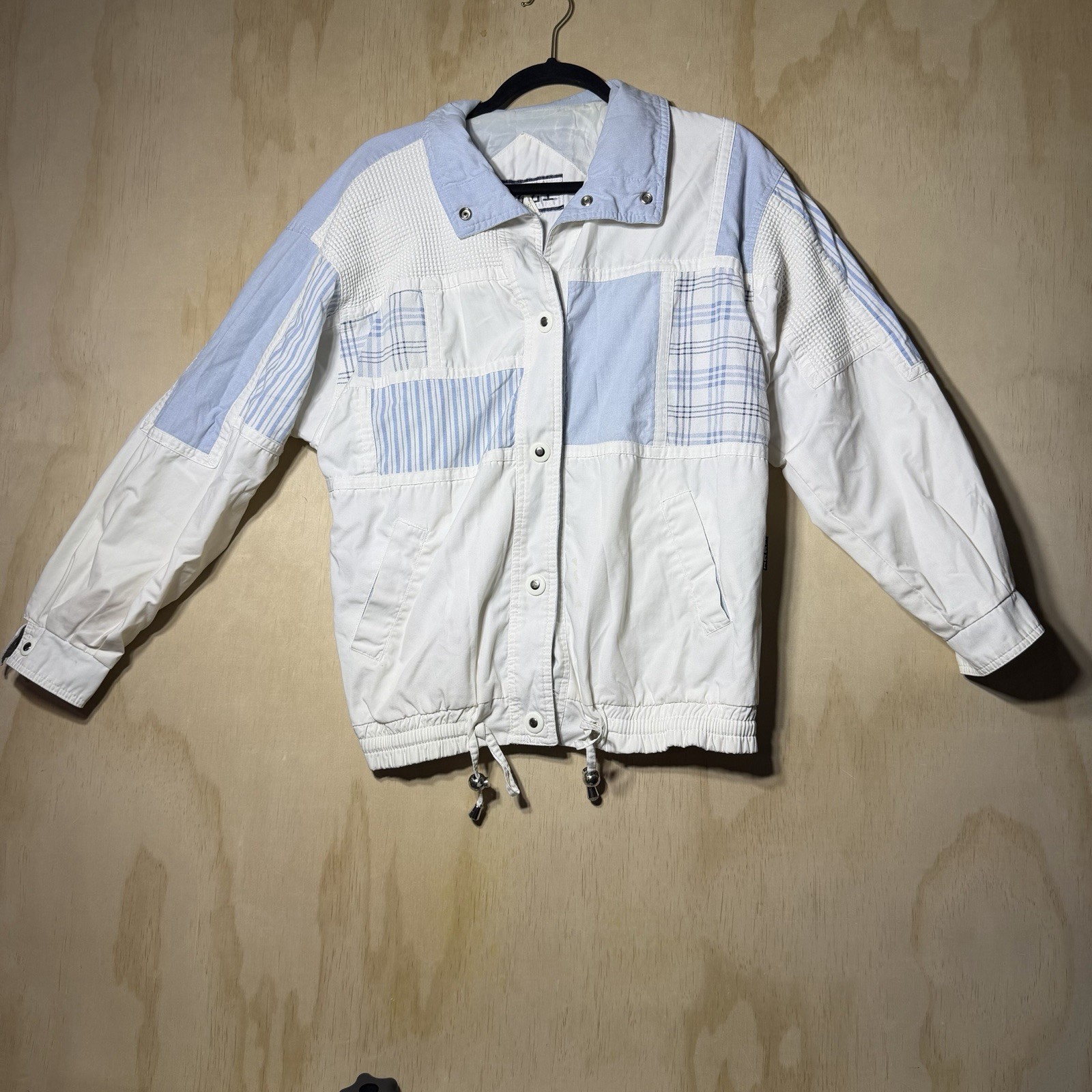Vintage IZZI Patchwork Windbreaker Jacket Women’s… - image 1