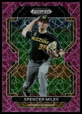 2022 Panini Prizm Draft Picks #PDP136 Spencer Miles Neon Pink Velocity