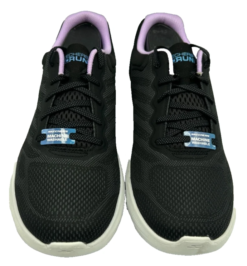 Skechers Women's Go Run 7.0 Driven Lace Up Shoes Black/Purple Size:9.5 162R - Image 2 of 4