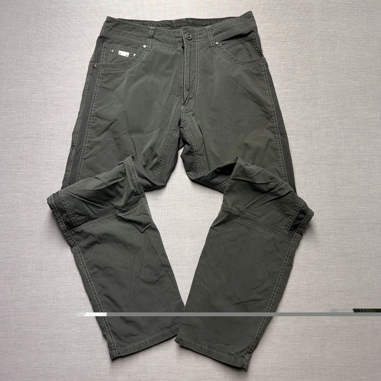 Kuhl Mens Outdoor Hiking Pants Gray 32x30 Stretch Tactical Travel Utility Pants