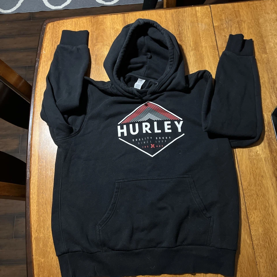 Sudadera con Capucha Hurley Suéter Negro Hombre Talla XL Muy Buen Estado Foto 4 de 4