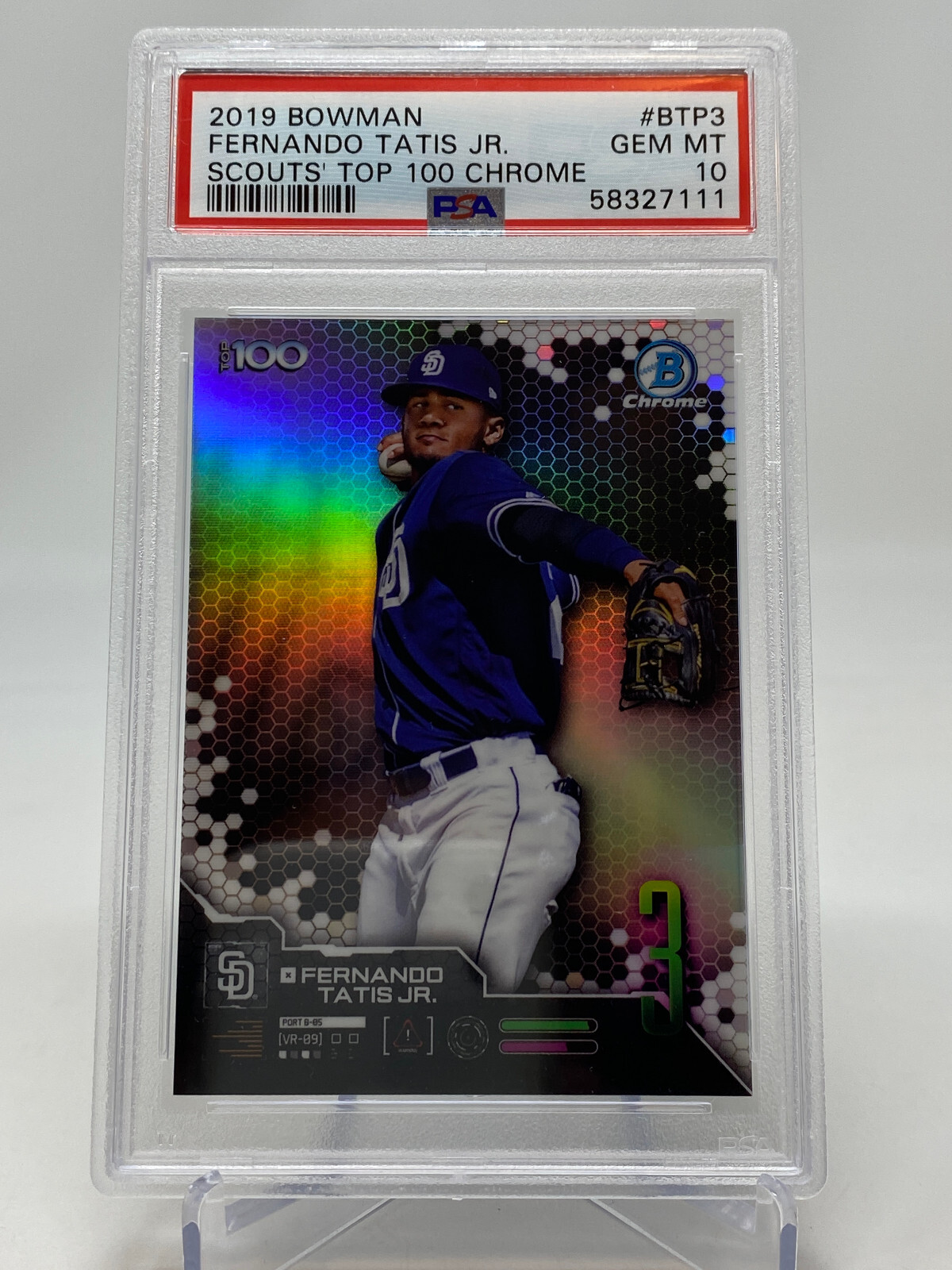 2019 Bowman Chrome Fernando Tatis Jr. Rookie Card - PSA 10 view 12