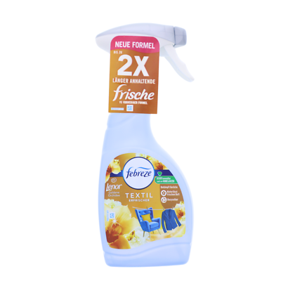 2x Febreze Textilerfrischer je 500ml Lenor Goldene Orchidee entfernt Gerüche