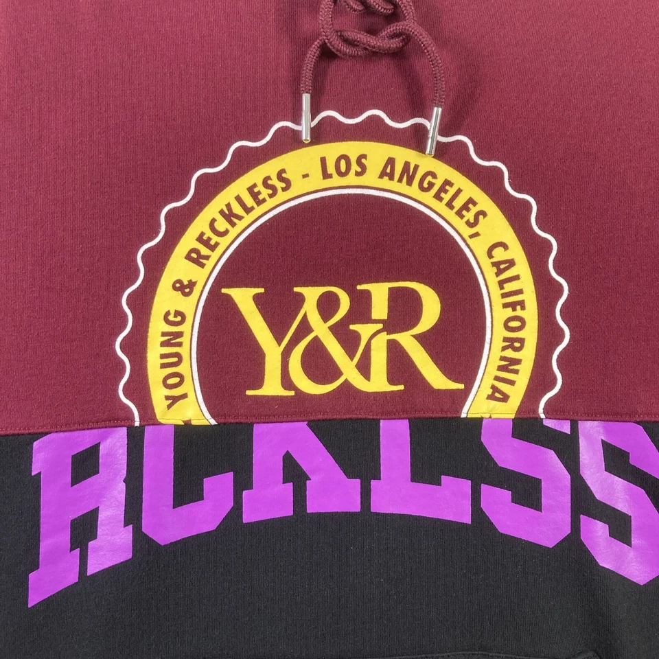 Young & Reckless Hoodie Adult Large Colorblock Pullover LA California Sweatshirt - Image 2 of 4